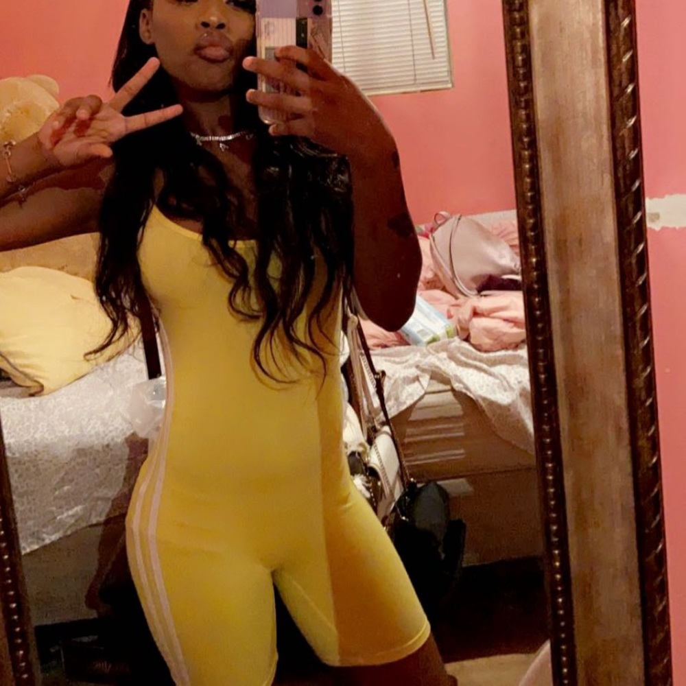 A yellow romper